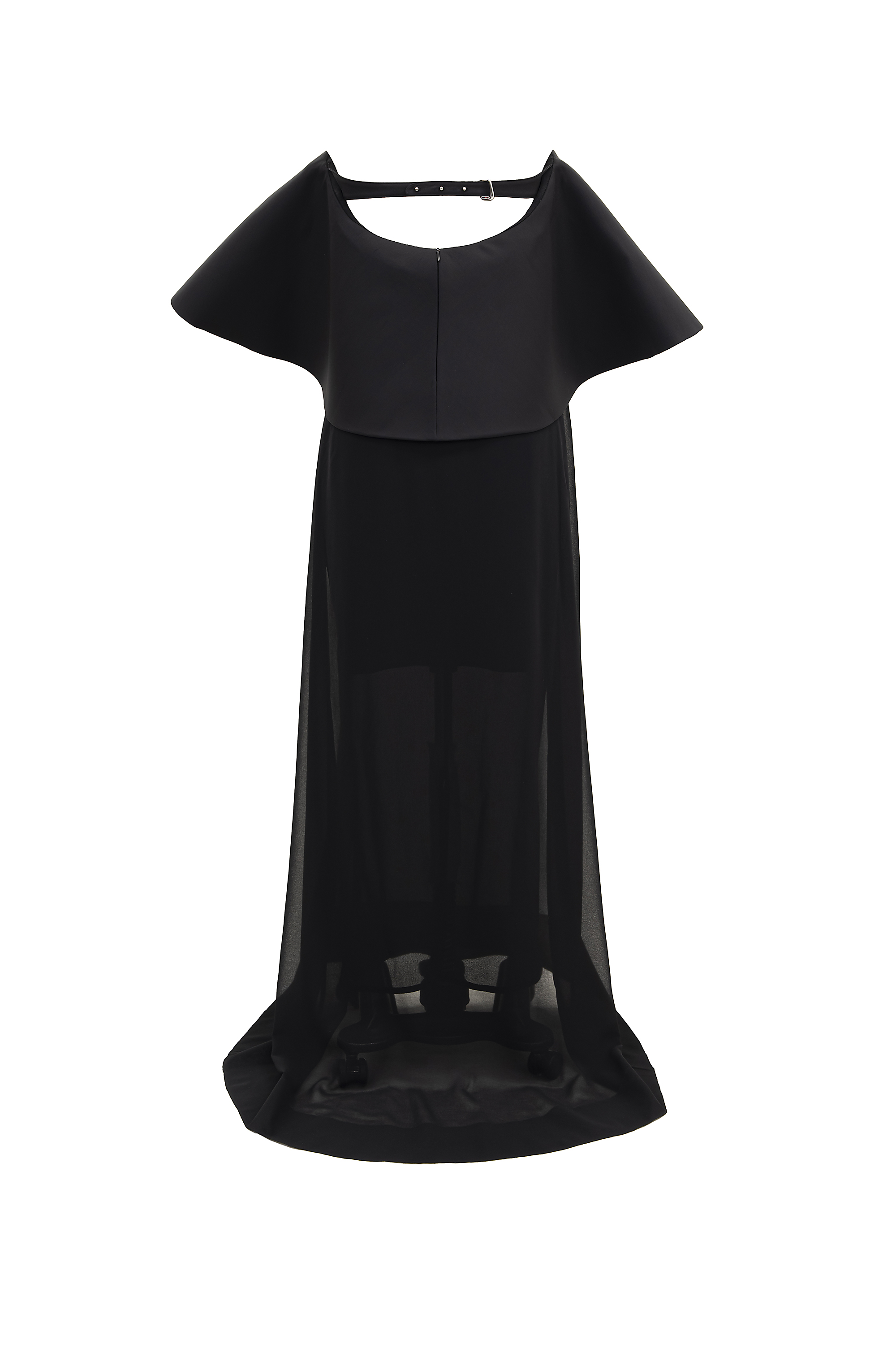 JACQUEMUS★カサコケミストリードレス ブラック★送関込 Jacquemus］ストラップレスシフォンドレスVela gown-ブラックを